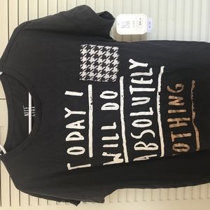 Nite Gear Tops - Nite Gear Houndstooth Women's Gray/Ivory T-Shirt Nite Gear Tops - Nite Gear Houndstooth Women's Gray/Ivory T-Shirt
